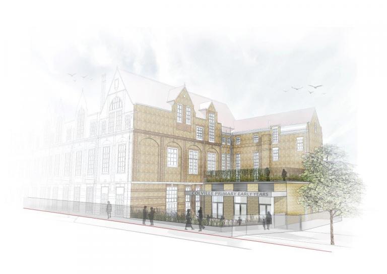 Proposed new entrance from Lonsdale Road Proposed new entrance from Lonsdale Road