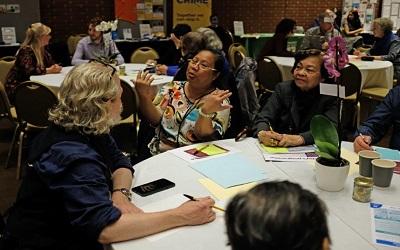 Residents talking at Resident Summit 2019