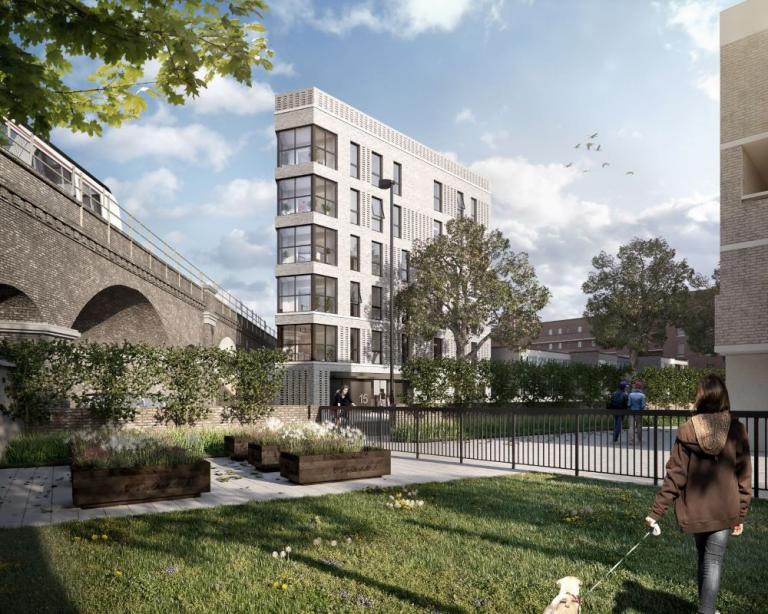 Rendering of planned Silchester arches development