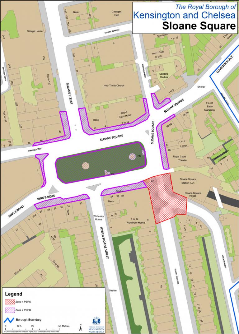 Outside Sloane Square Underground Station 