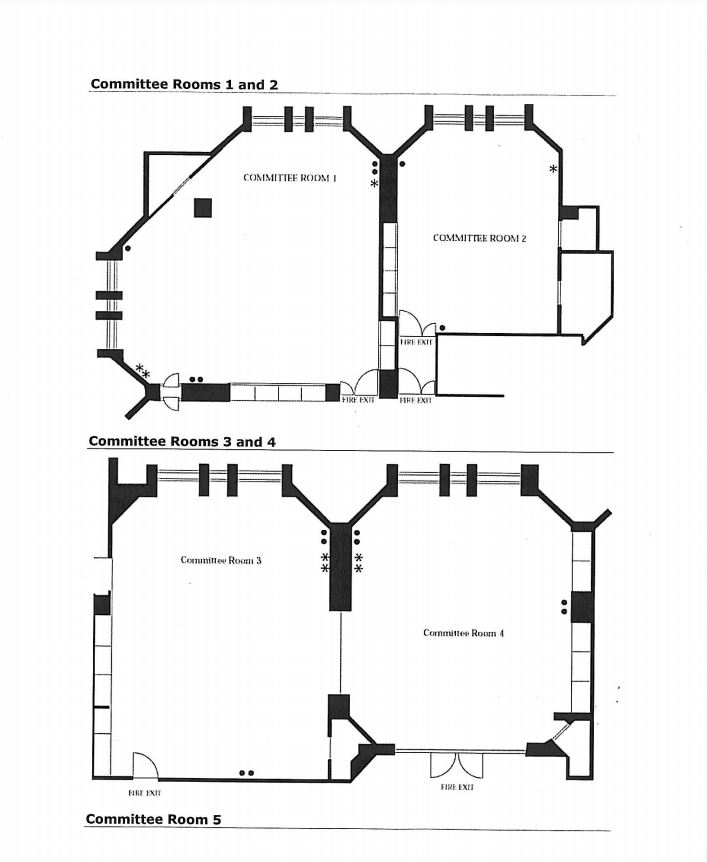 Committee rooms - floor plans