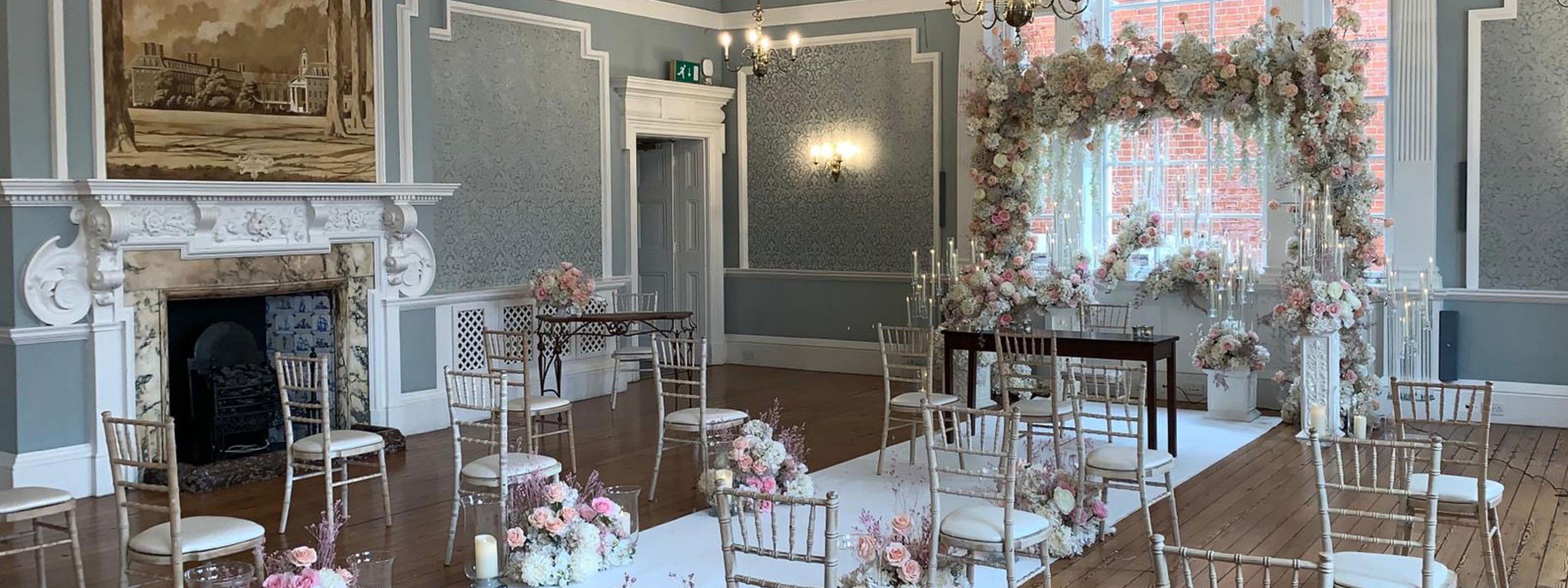 flower decorated venue