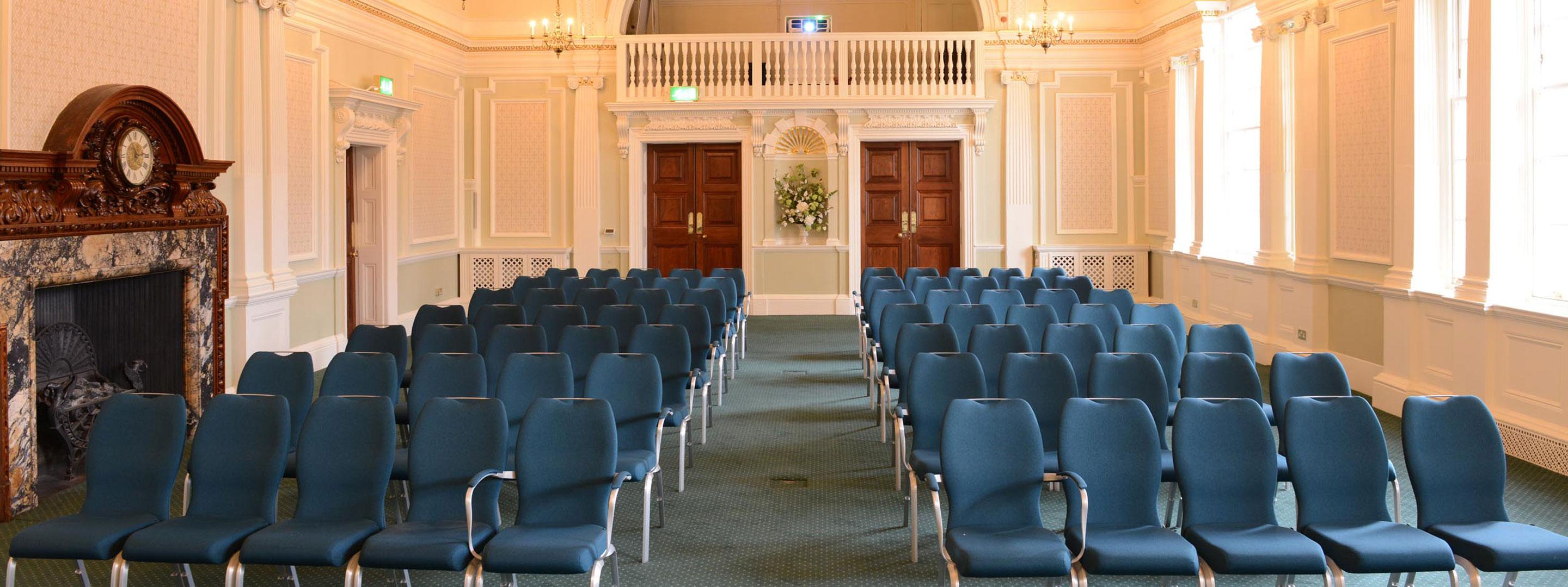 Small hall venue with chairs