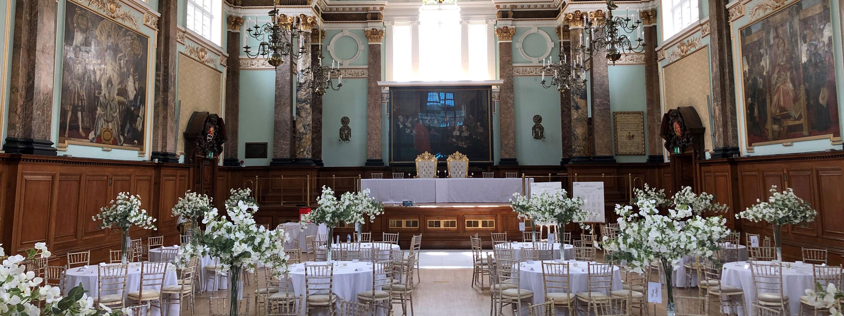 Wedding venue with tables
