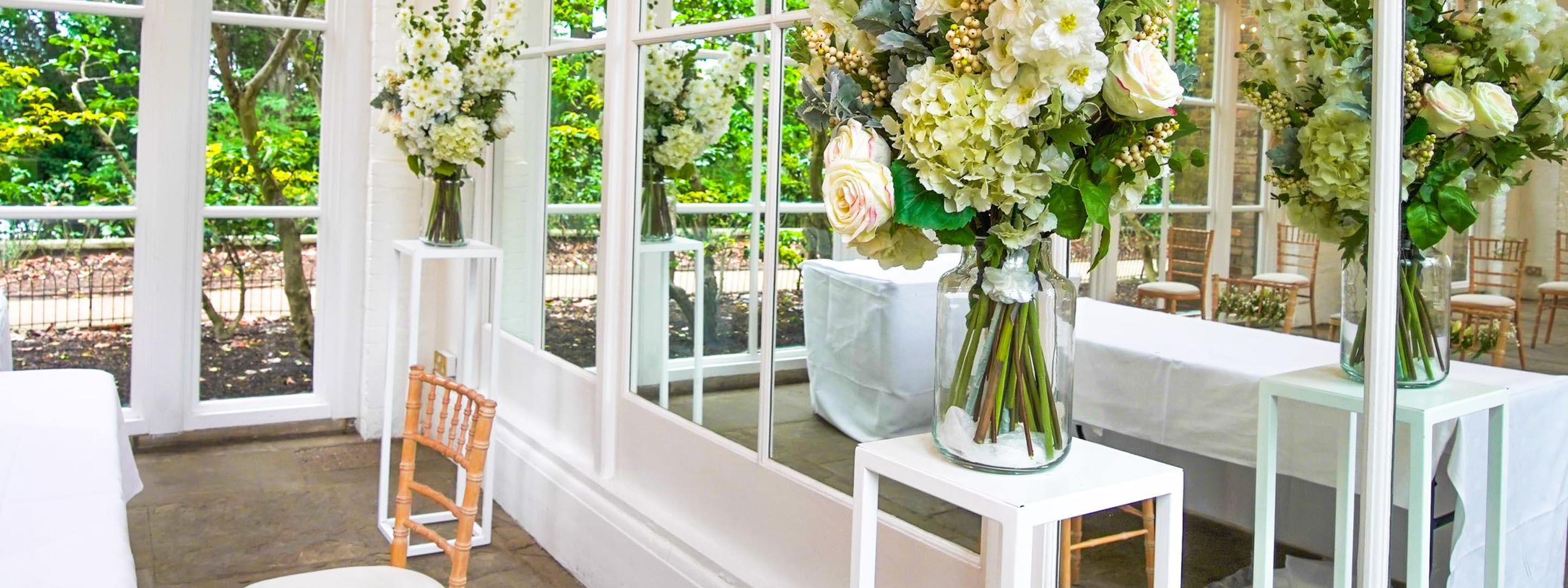 Orangery hall flower display