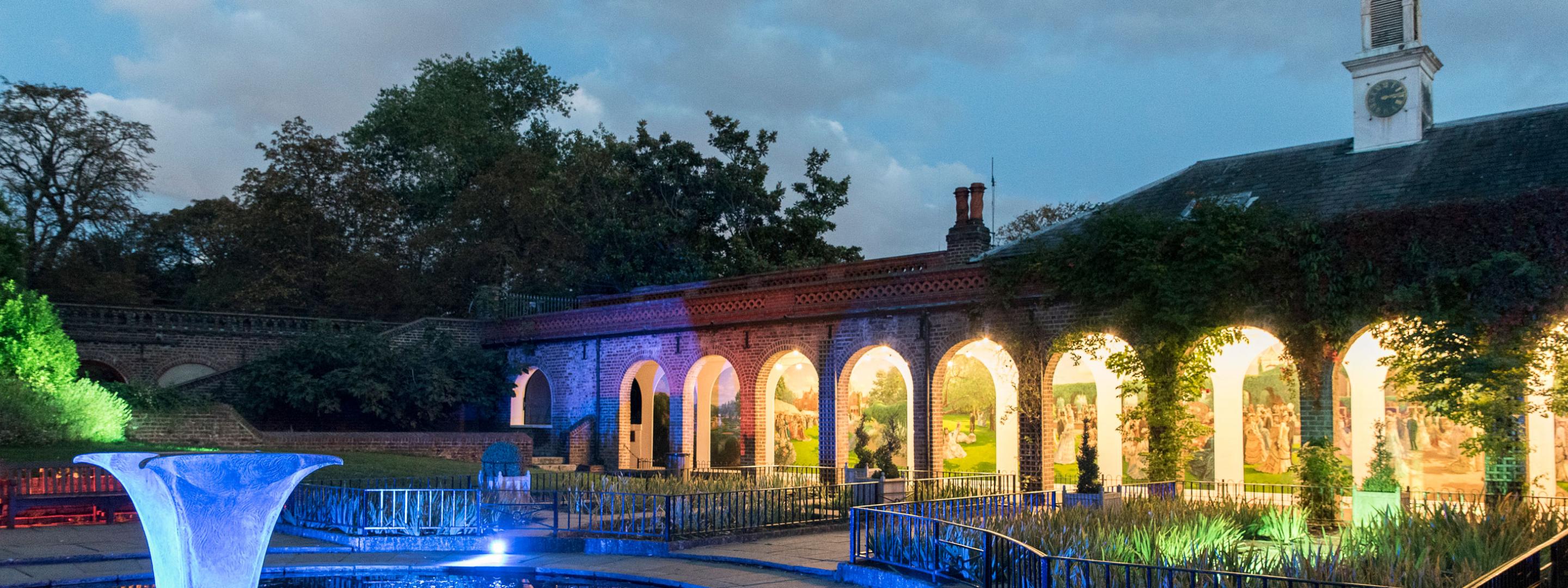 Orangery garden night time