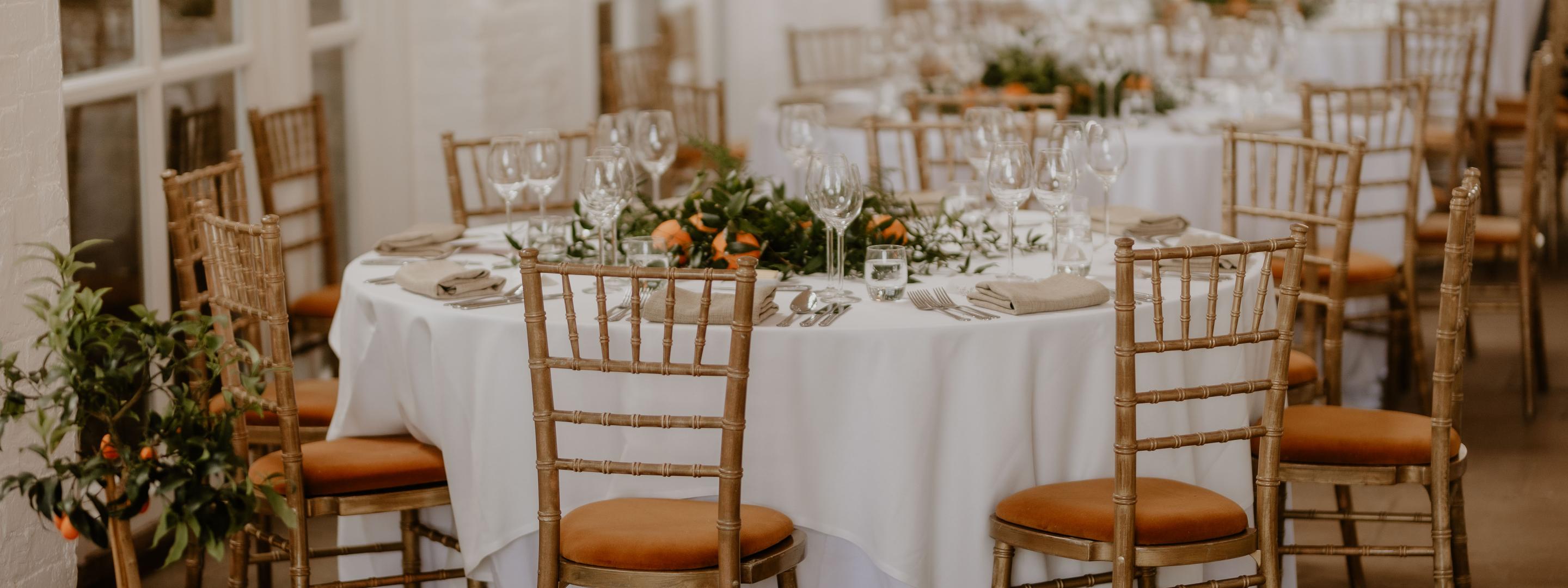 Table setting at The Orangery